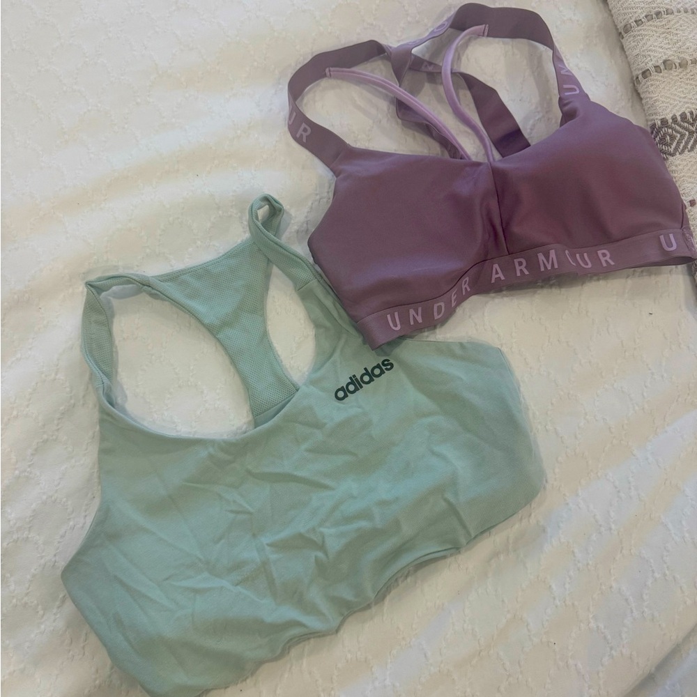 Under armour and adidas sports bras